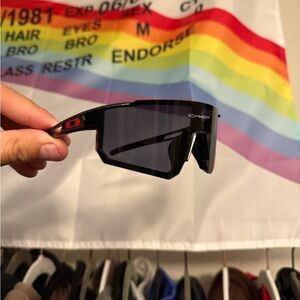 Oakley Black and Red Men's Sunglasses